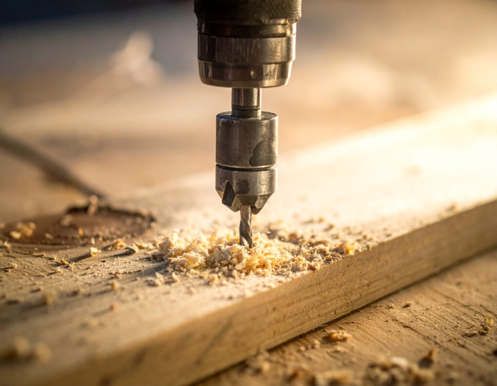 Närbild på en borr.